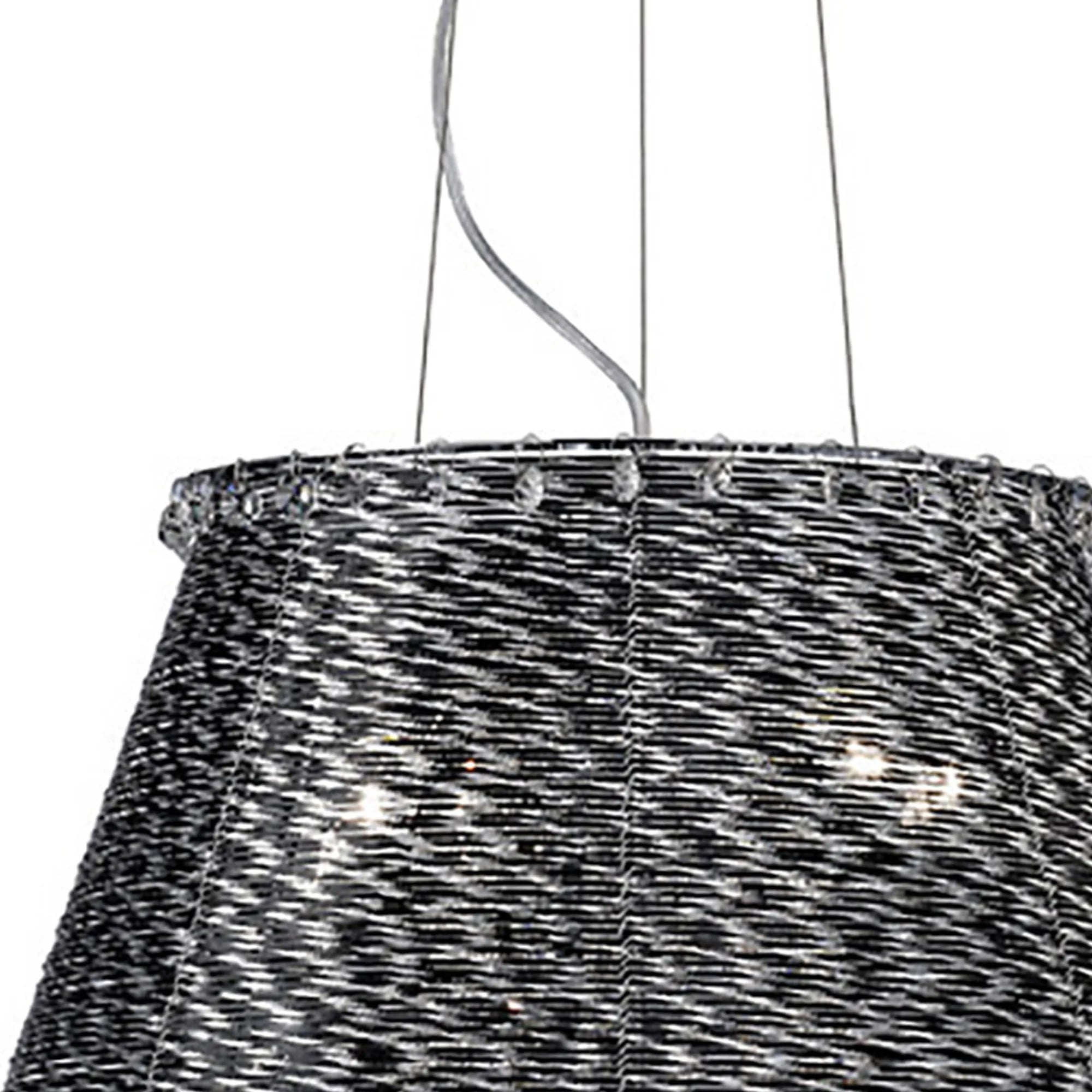Diyas - Lanzo Pendant 4 Light E14 Black Chrome/Crystal (Diyas IL31121) - Luminosity Designs Ltd