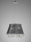 Diyas - Lanzo Pendant 4 Light E14 Black Chrome/Crystal (Diyas IL31121) - Luminosity Designs Ltd