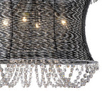 Diyas - Lanzo Pendant Round 4 Light E14 Black Chrome/Crystal (Diyas IL31120) - Luminosity Designs Ltd