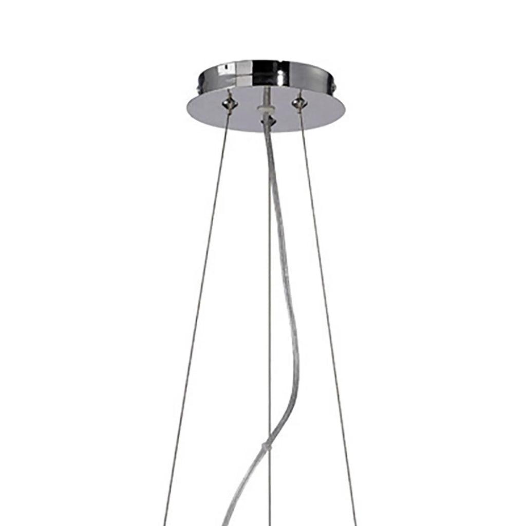 Diyas - Lanzo Pendant Round 4 Light E14 Black Chrome/Crystal (Diyas IL31120) - Luminosity Designs Ltd