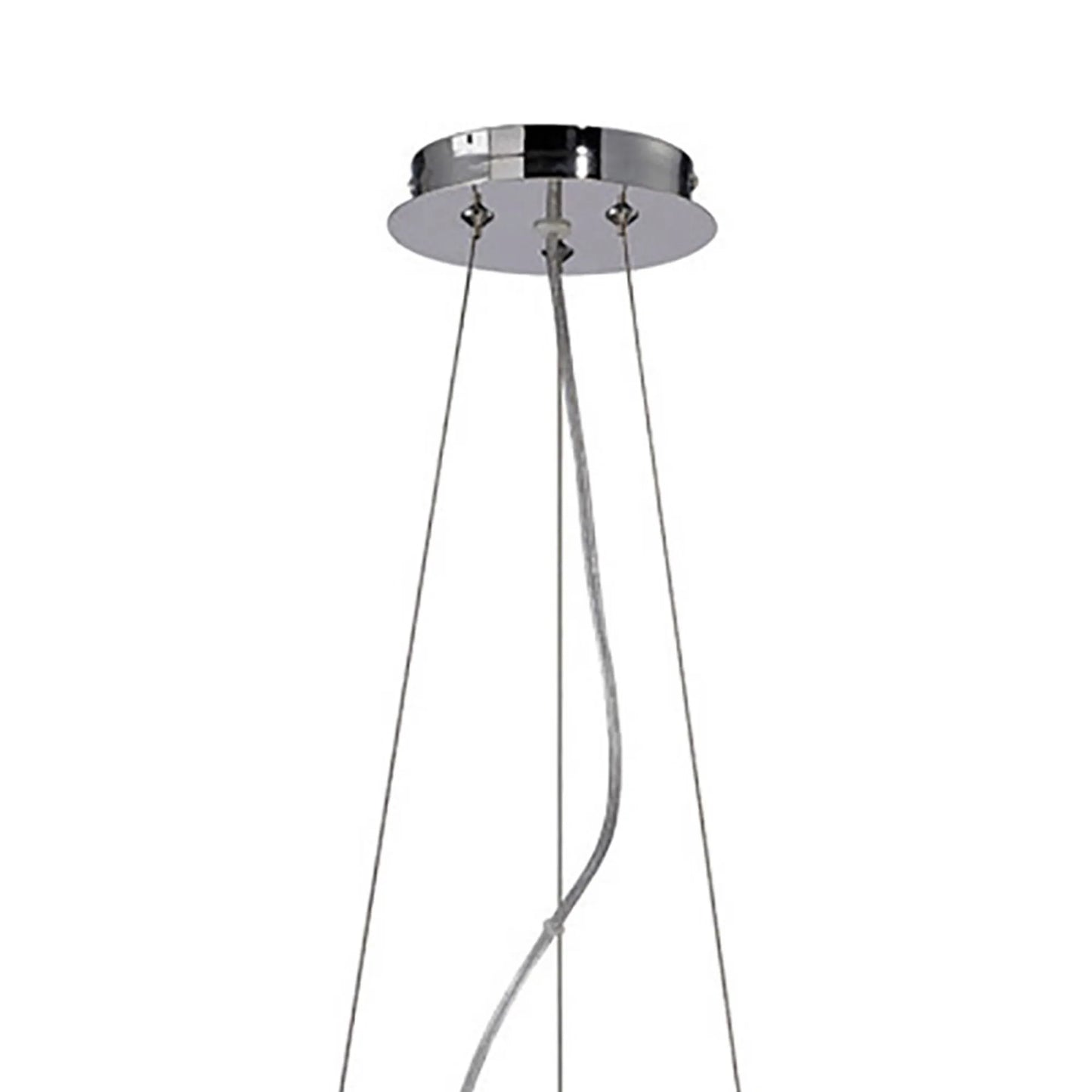 Lanzo Pendant Round 4 Light E14 Black Chrome/Crystal  (Diyas IL31120)