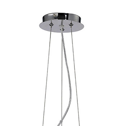 Lanzo Pendant 4 Light E14 Black Chrome/Crystal  (Diyas IL31121)