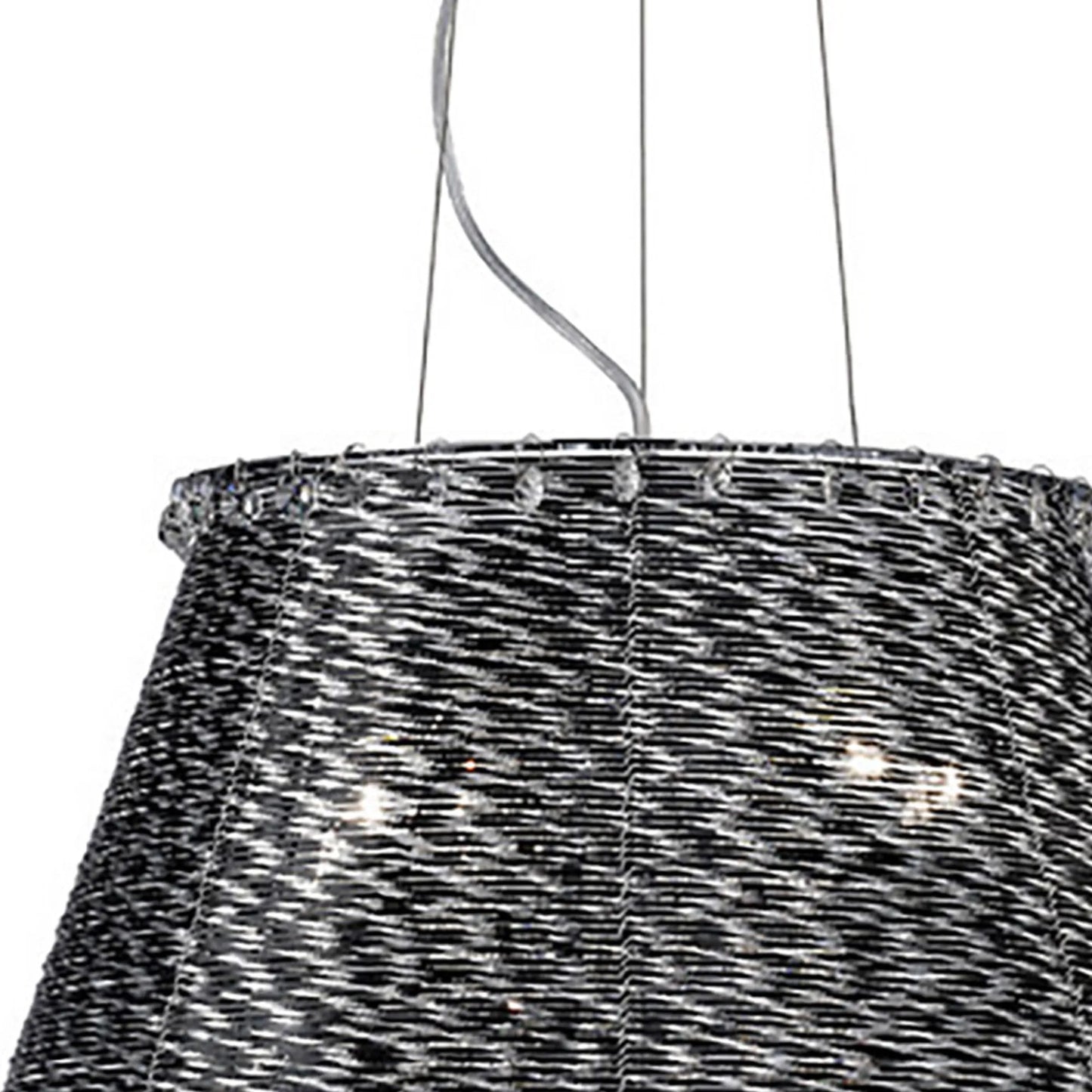 Lanzo Pendant 4 Light E14 Black Chrome/Crystal  (Diyas IL31121)