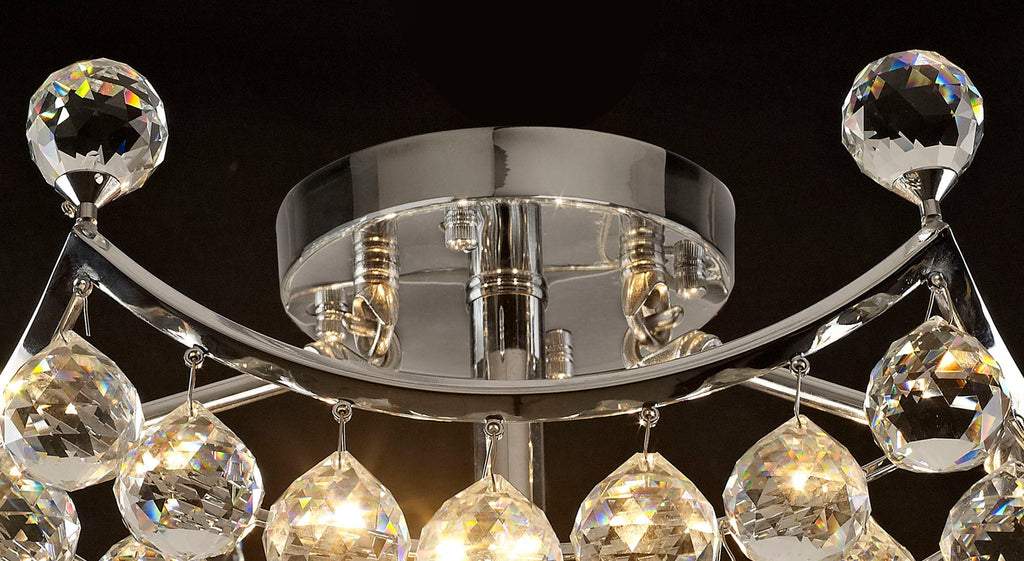 Diyas - Large Cesto Semi Flush Ceiling Light - Luminosity Designs Ltd