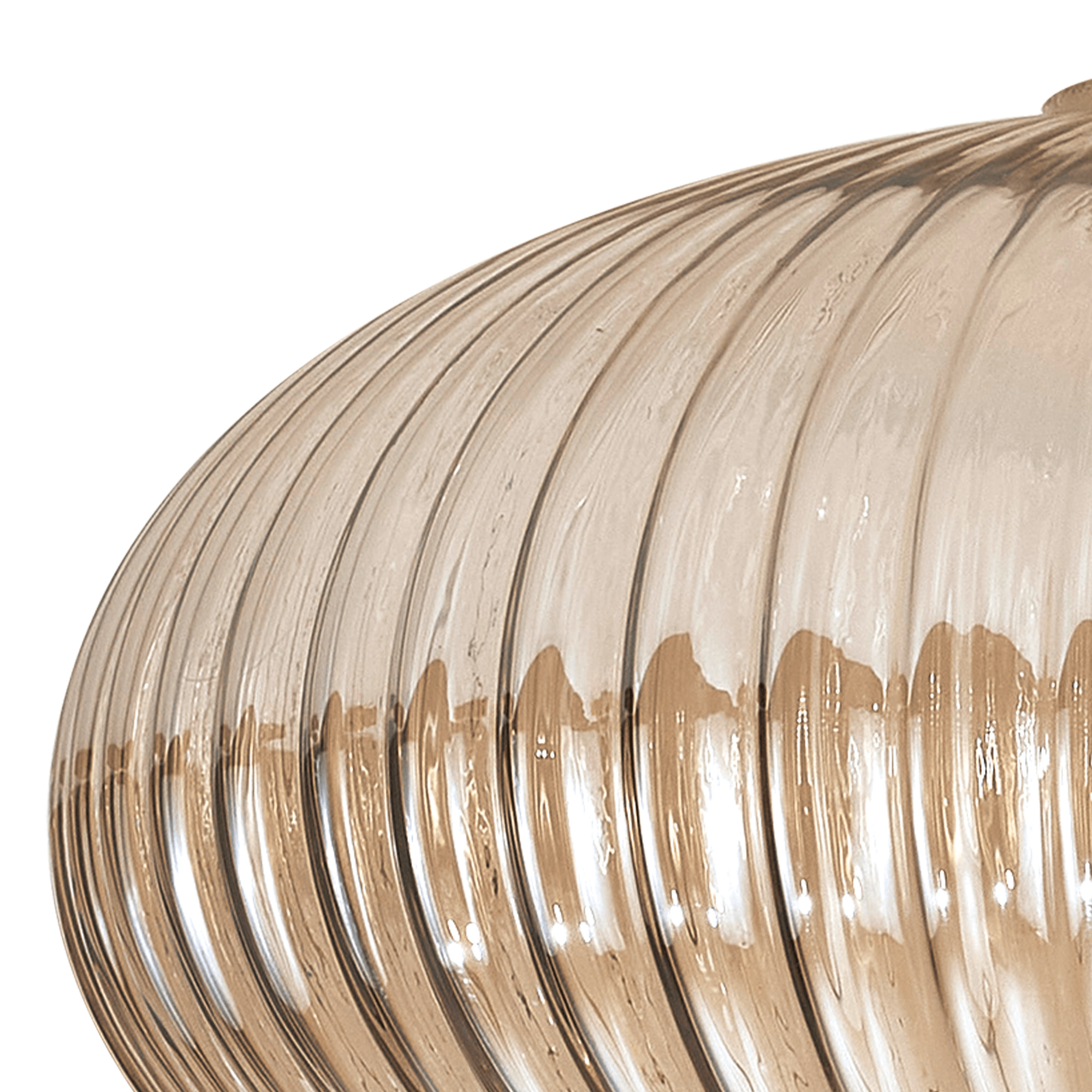 Luminosity Designs - Large Oval Pendulum Ribbed Glass Shades - Luminosity Designs Ltd
