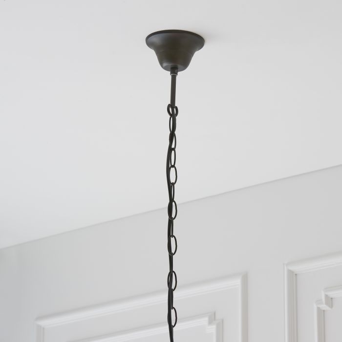 Large Tiffany Willow Pendant in Tiffany Glass & Dark Bronze Finish With Highlights (64384) - Luminosity Designs Ltd