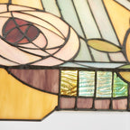 Large Tiffany Willow Pendant in Tiffany Glass & Dark Bronze Finish With Highlights (64384) - Luminosity Designs Ltd