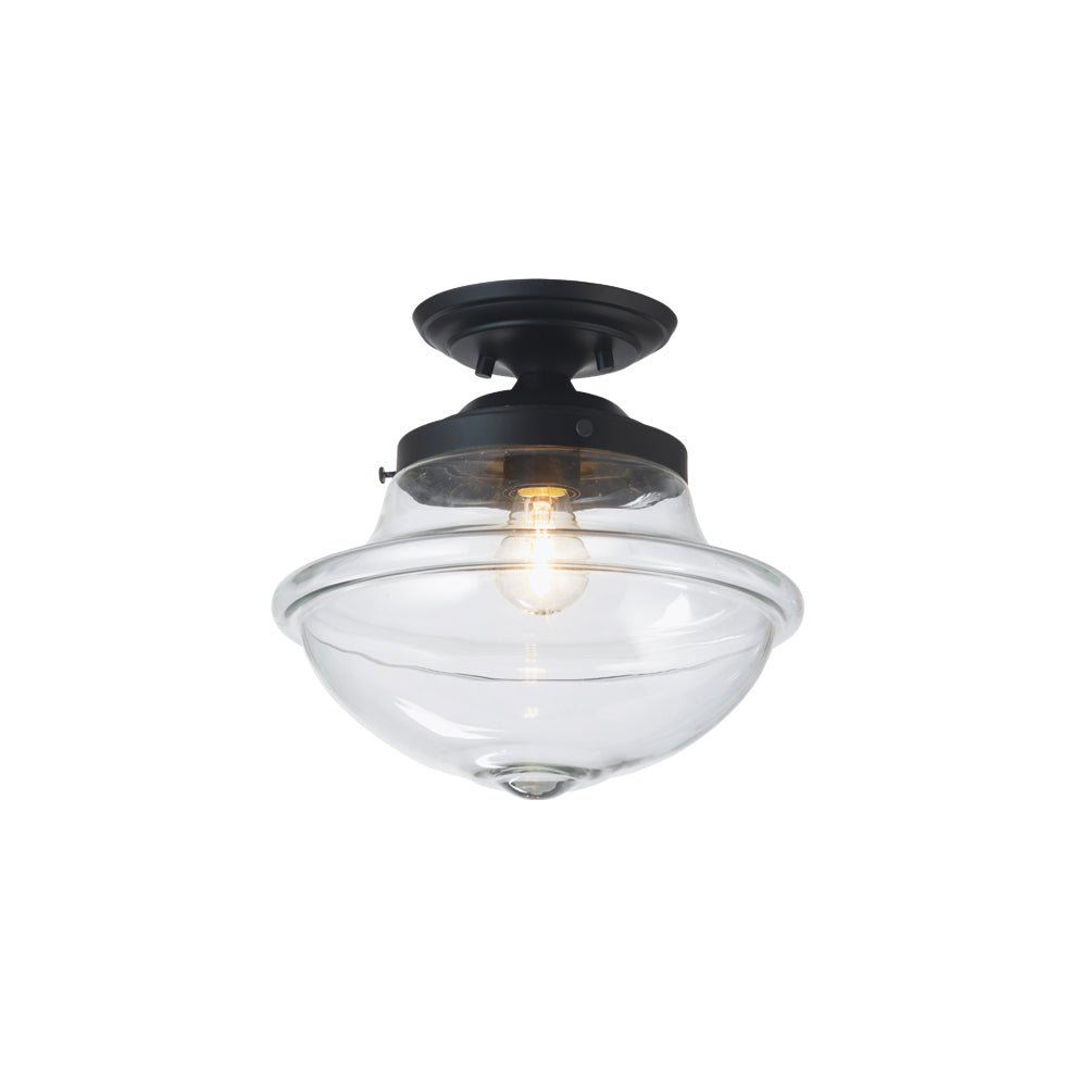 Oaks Lighting - Lars Antique Style Flush Fitting with Lantern Glass - Luminosity Designs Ltd