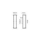 Sherlock 40cm Rectangular Wall Light, 2 Light E14, IP44, Satin Nickel with Faux Alabaster Glass