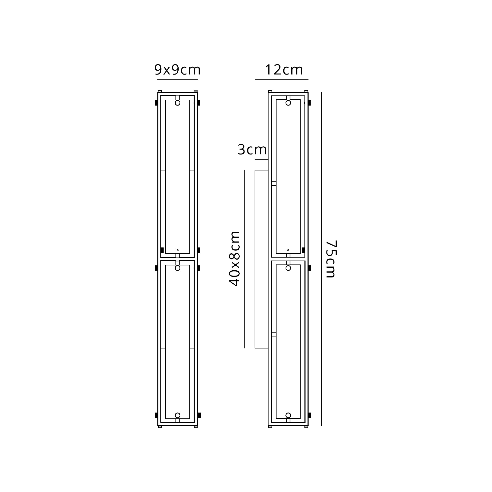 Sherlock 75cm Rectangular Wall Light, 4 Light E14, IP44, Painted Bronze with Faux Alabaster Glass