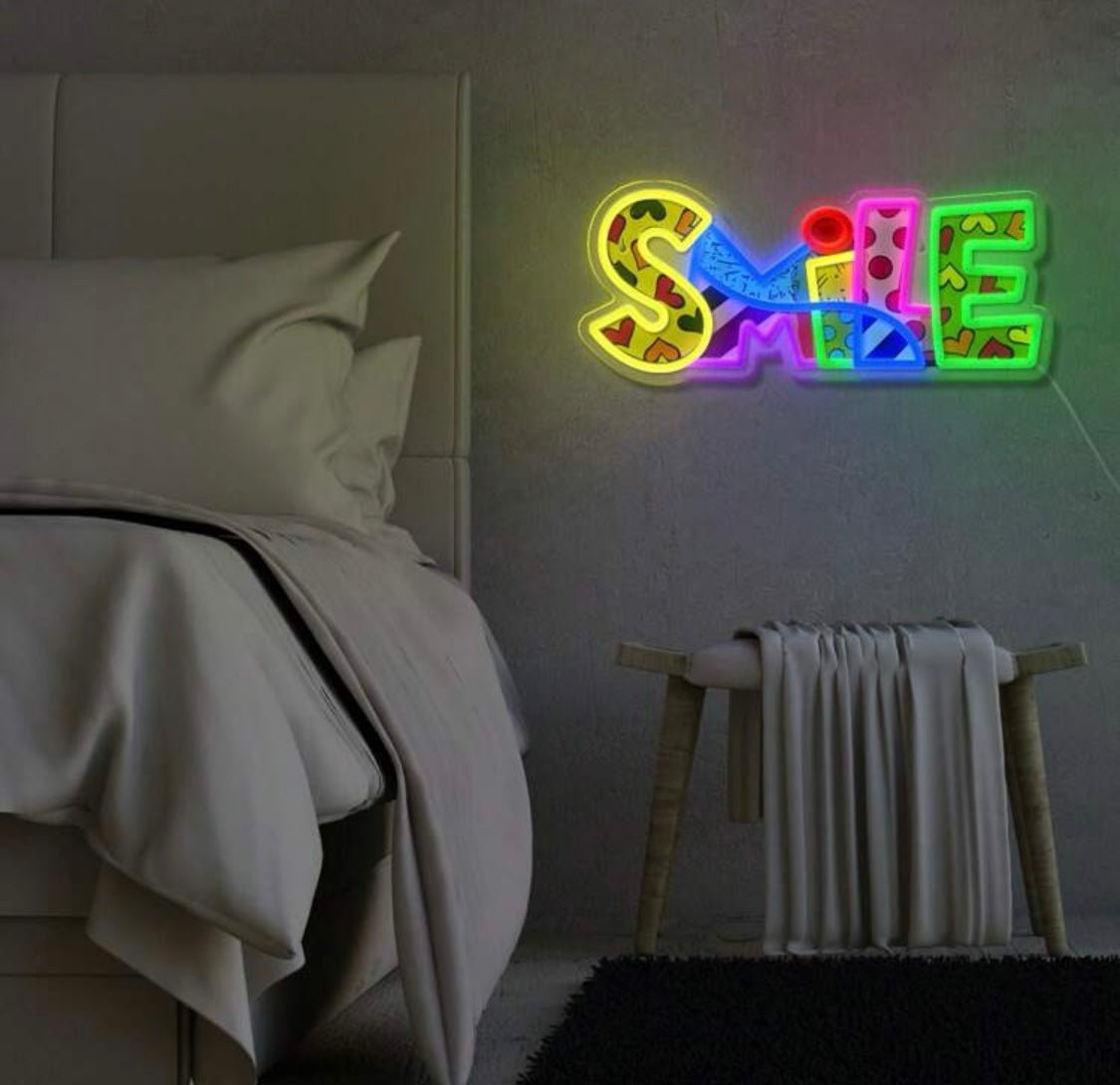 Luminosity Designs - Led Neon Smile Playroom Sign - Luminosity Designs Ltd