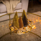 lse - LED Star and Reindeer Wooden Disk String Lights - Luminosity Designs Ltd