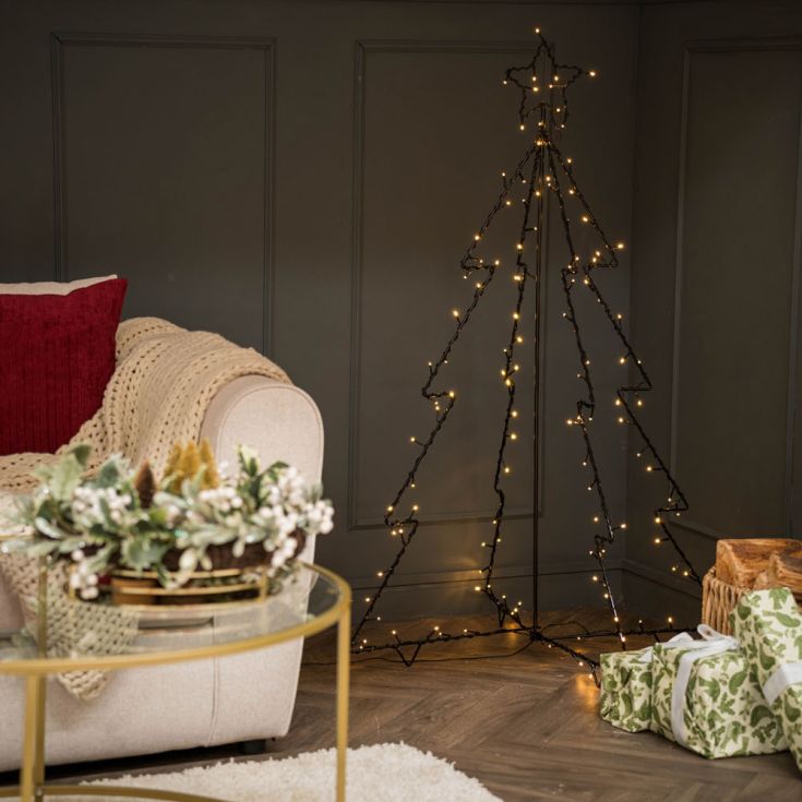 lse - LED Wire Christmas Tree with 130 Warm White Lights - Luminosity Designs Ltd