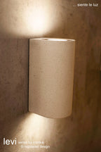 Mantra Fusion - Levi Natural Stone Round Wall Lamp, 2 x GU10 (Max 12W), IP65, 2yrs Warranty - Luminosity Designs Ltd