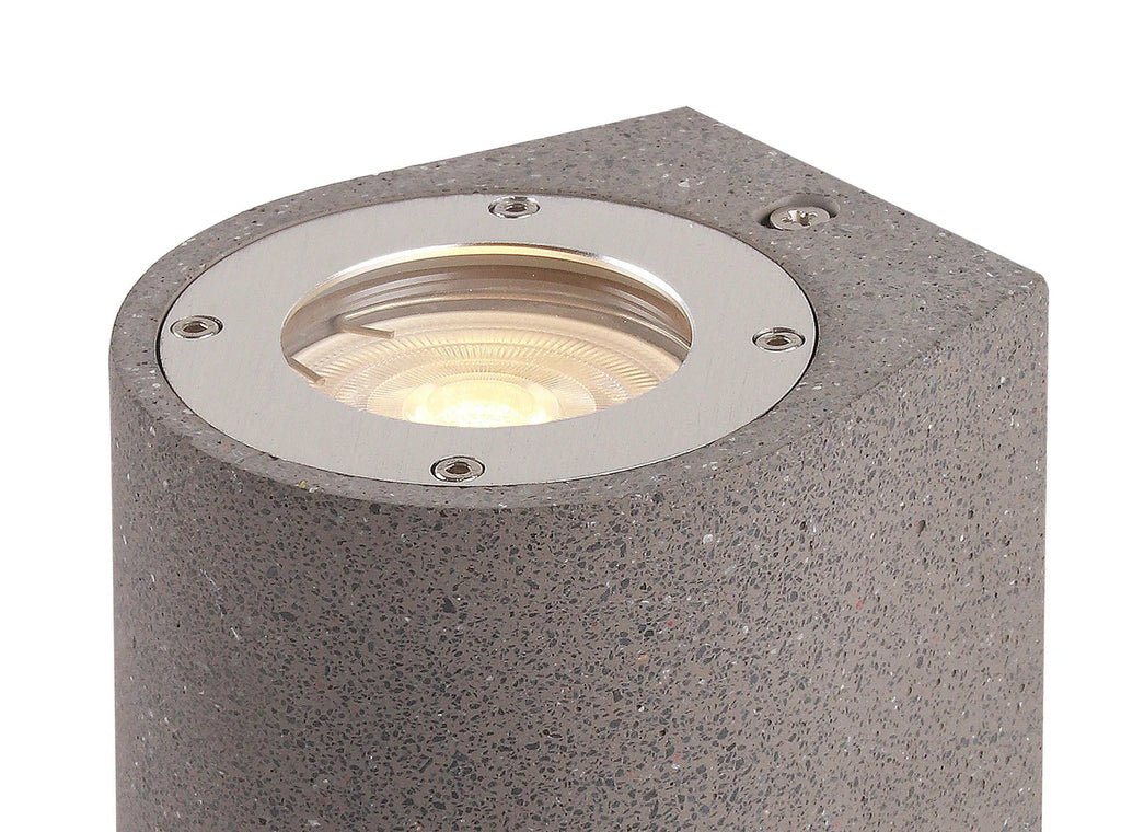 Mantra Fusion - Levi Natural Stone Round Wall Lamp, 2 x GU10 (Max 12W), IP65, 2yrs Warranty - Luminosity Designs Ltd