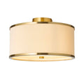 Endon - Lexi Art Deco Style Semi Flush Fitting with Pleated Shade and Glass Diffuser - Luminosity Designs Ltd