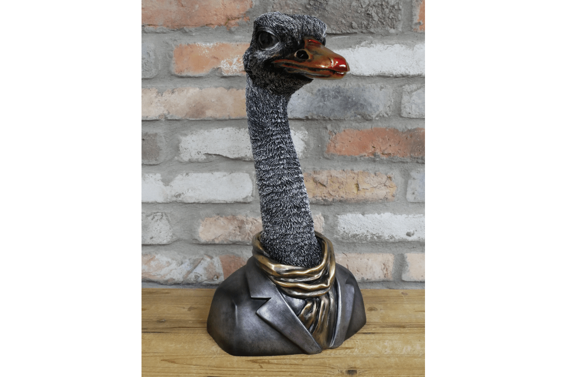 Luminosity Designs - Life Size Steampunk Emu Bust - Luminosity Designs Ltd