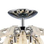 Diyas - Lily Ceiling 6 Light G9 Polished Chrome/Sand Glass (Diyas IL31630) - Luminosity Designs Ltd