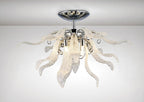 Diyas - Lily Ceiling 6 Light G9 Polished Chrome/Sand Glass (Diyas IL31630) - Luminosity Designs Ltd