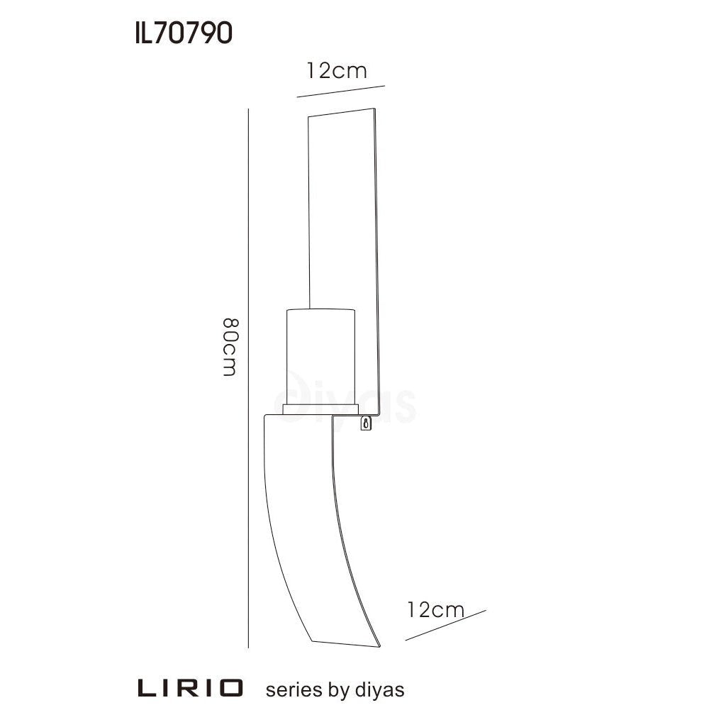 Diyas Home - Lirio Wall Lamp Mounted Candle Holder - Luminosity Designs Ltd