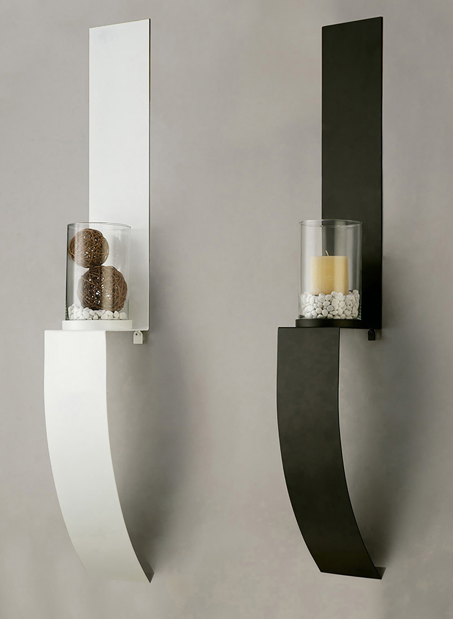 Diyas Home - Lirio Wall Lamp Mounted Candle Holder - Large - Luminosity Designs Ltd