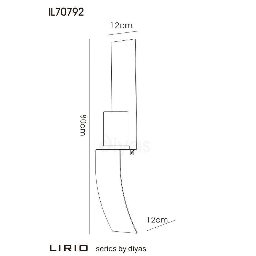 Diyas Home - Lirio Wall Lamp Mounted Candle Holder - Large - Luminosity Designs Ltd