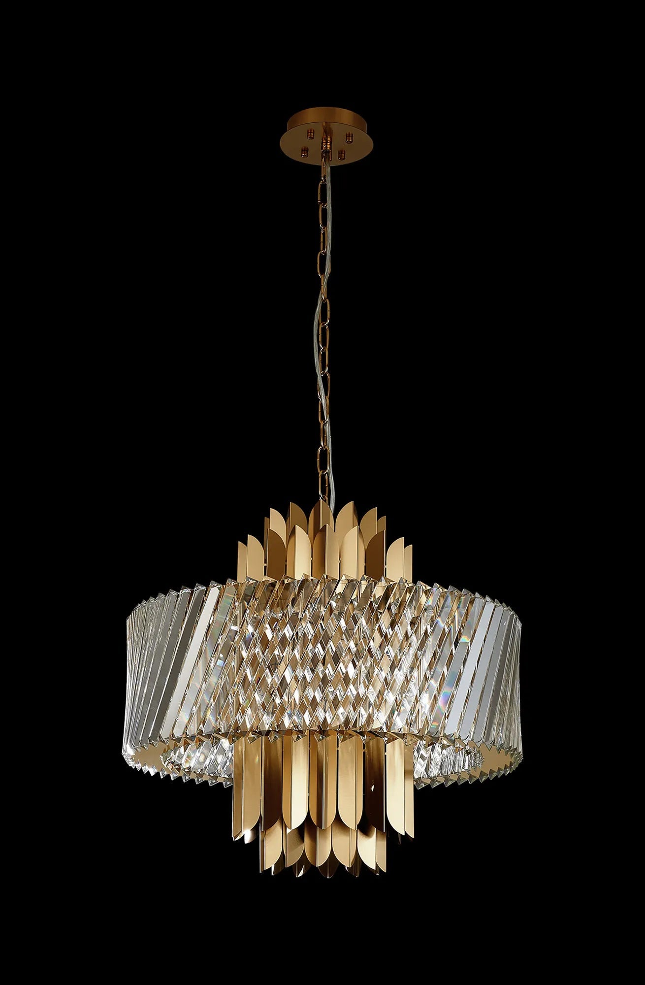 Luminosity Designs Ltd - Lola 55cm Chandelier Art Deco Style Pendant, 9 x E14 - Luminosity Designs Ltd