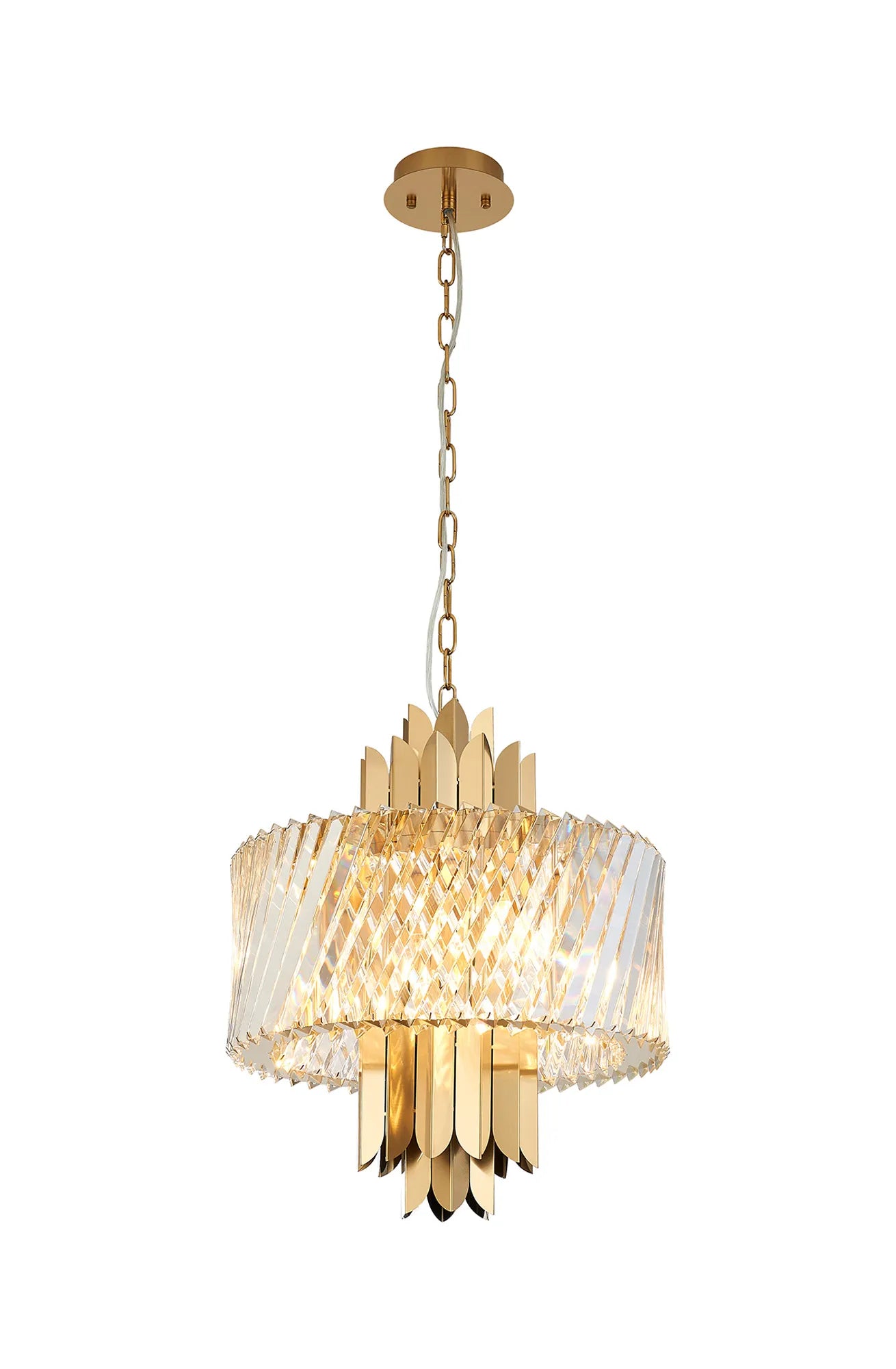 Lola 43cm Chandelier Art Deco Style Pendant, 6 x E14