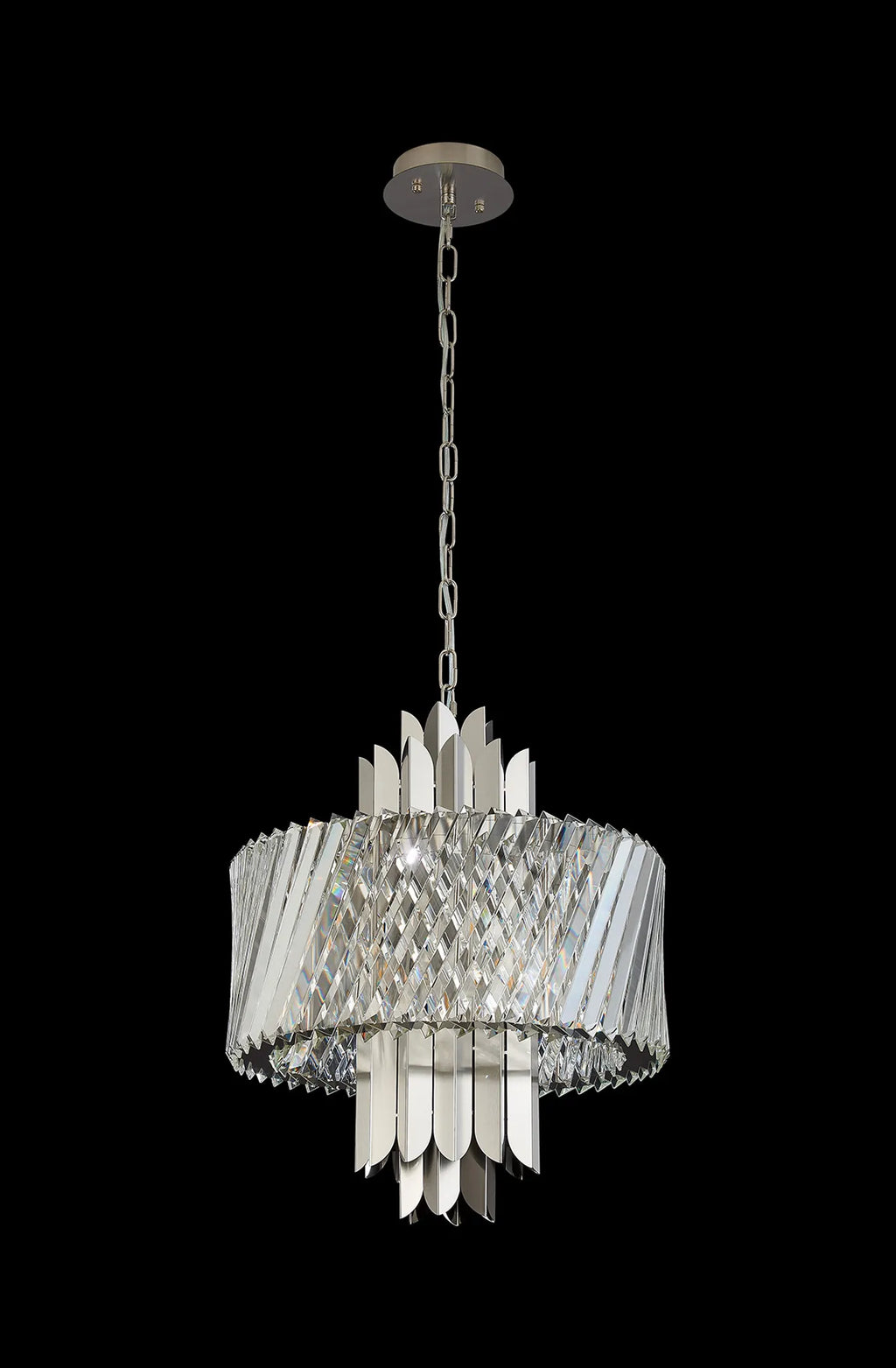 Lola 43cm Chandelier Art Deco Style Pendant, 6 x E14