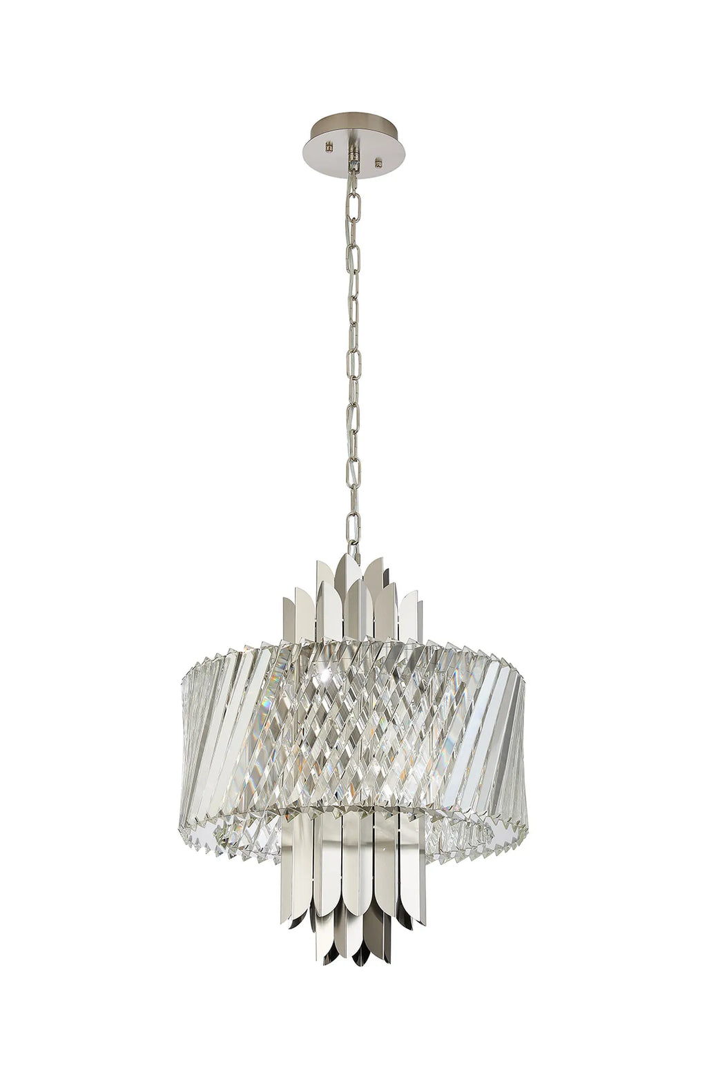 Lola 43cm Chandelier Art Deco Style Pendant, 6 x E14