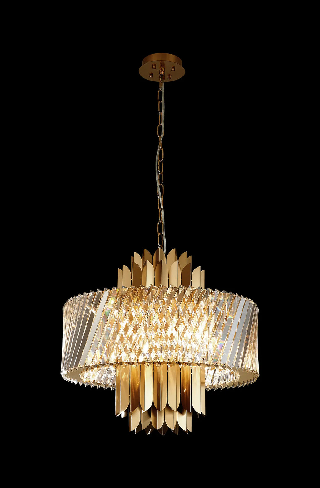 Lola 55cm Chandelier Art Deco Style Pendant, 9 x E14