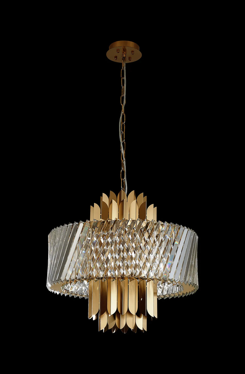 Lola 55cm Chandelier Art Deco Style Pendant, 9 x E14
