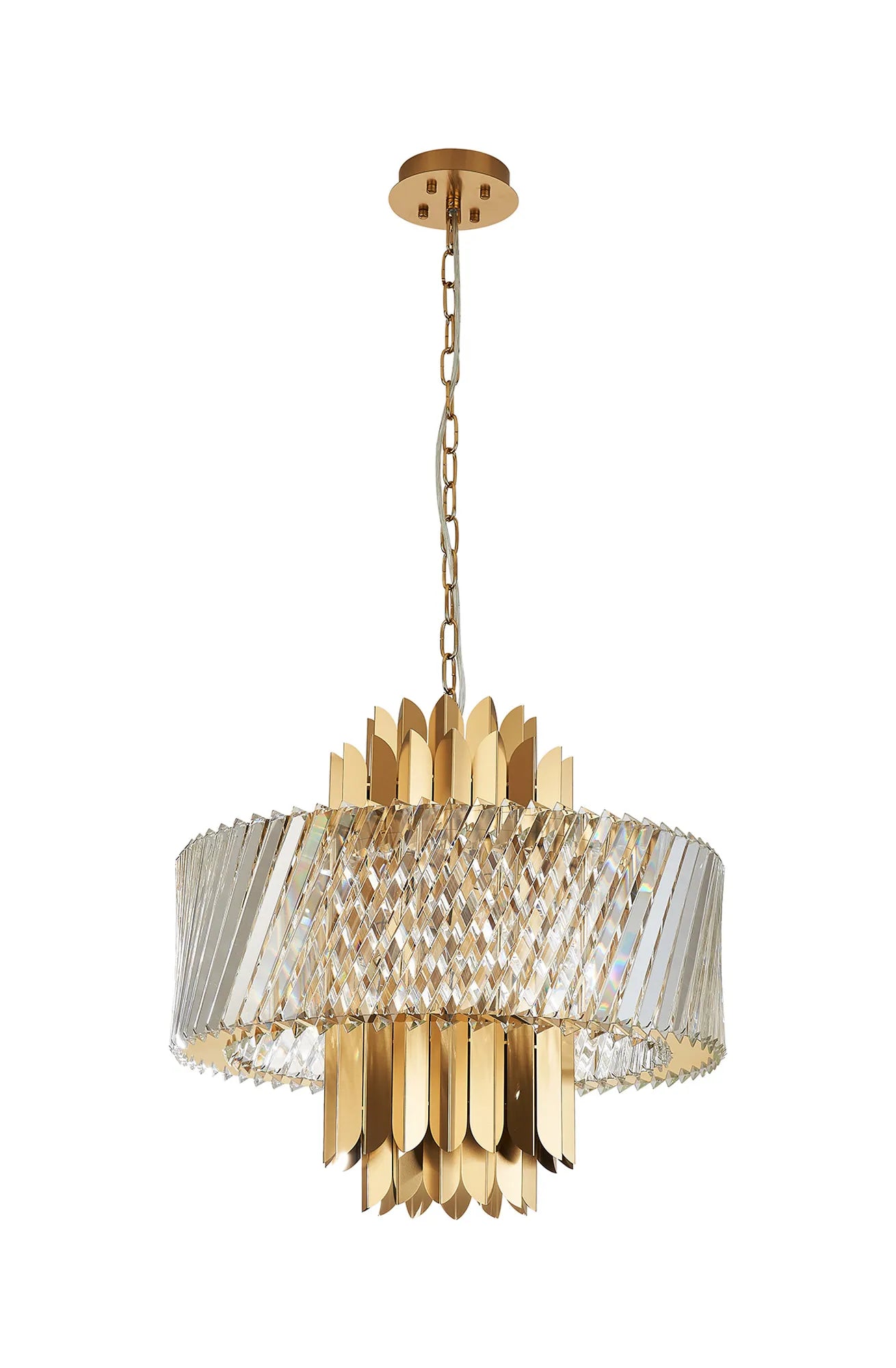 Lola 55cm Chandelier Art Deco Style Pendant, 9 x E14