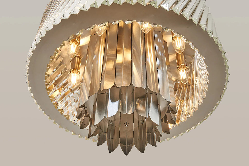 Lola 55cm Chandelier Art Deco Style Pendant, 9 x E14
