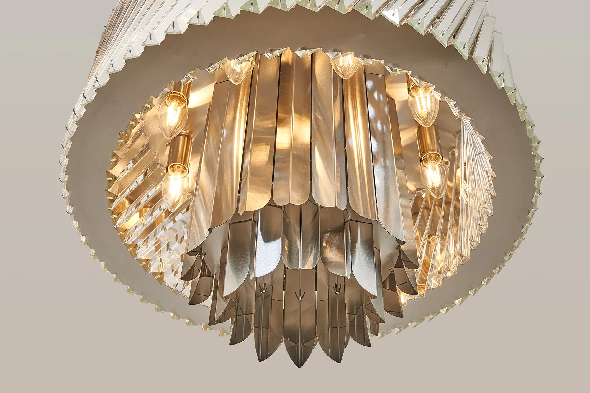 Lola 55cm Chandelier Art Deco Style Pendant, 9 x E14