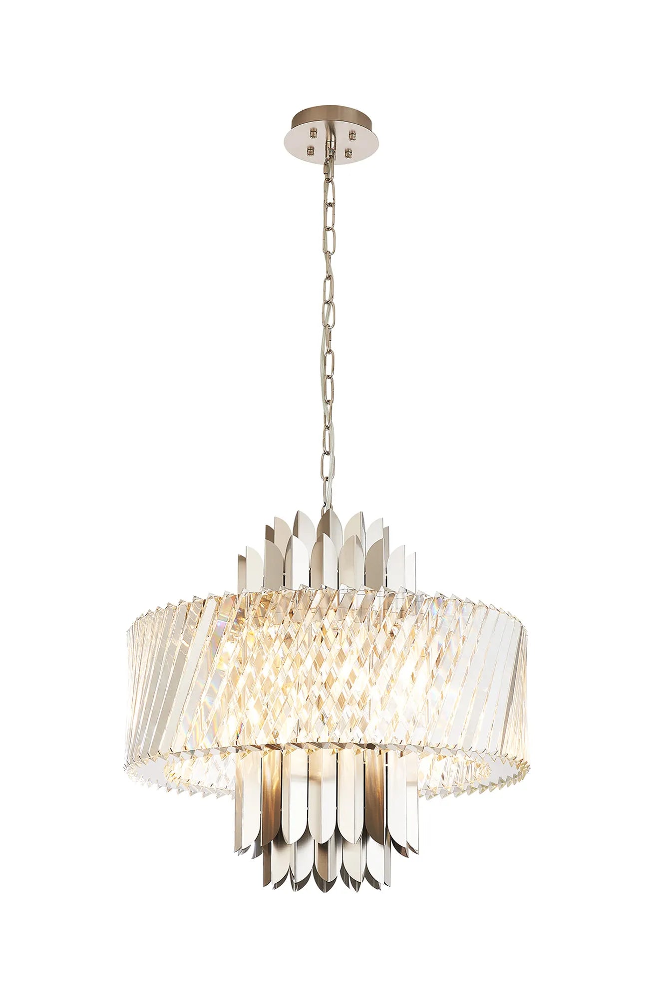 Lola 55cm Chandelier Art Deco Style Pendant, 9 x E14