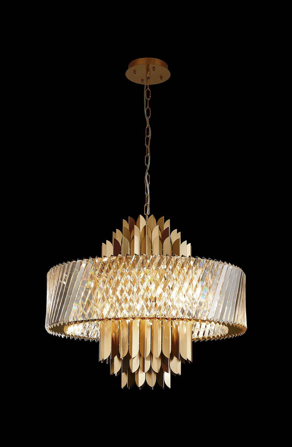 Lola 70cm Chandelier Art Deco Style Pendant, 13 x E14