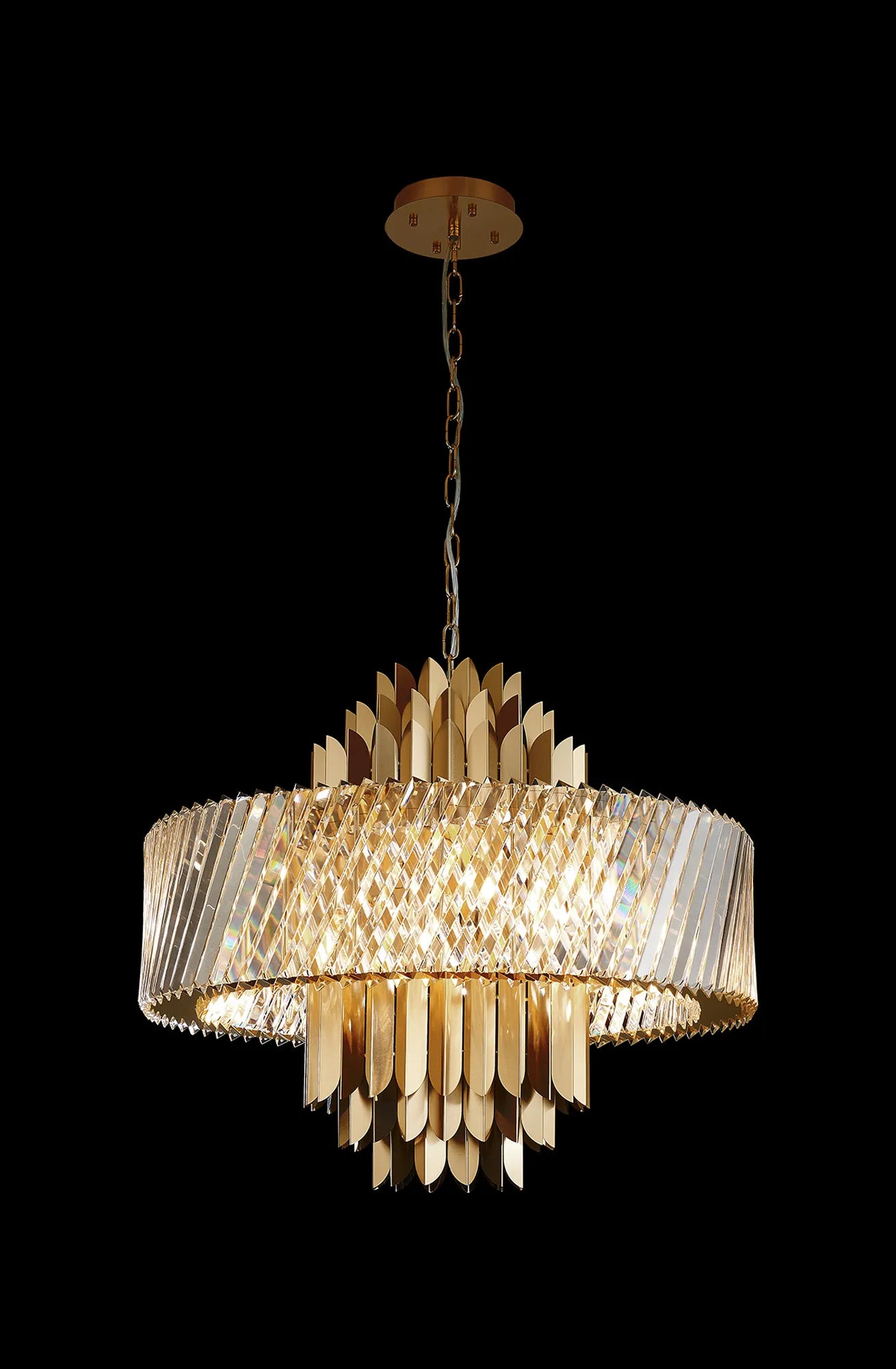 Lola 70cm Chandelier Art Deco Style Pendant, 13 x E14