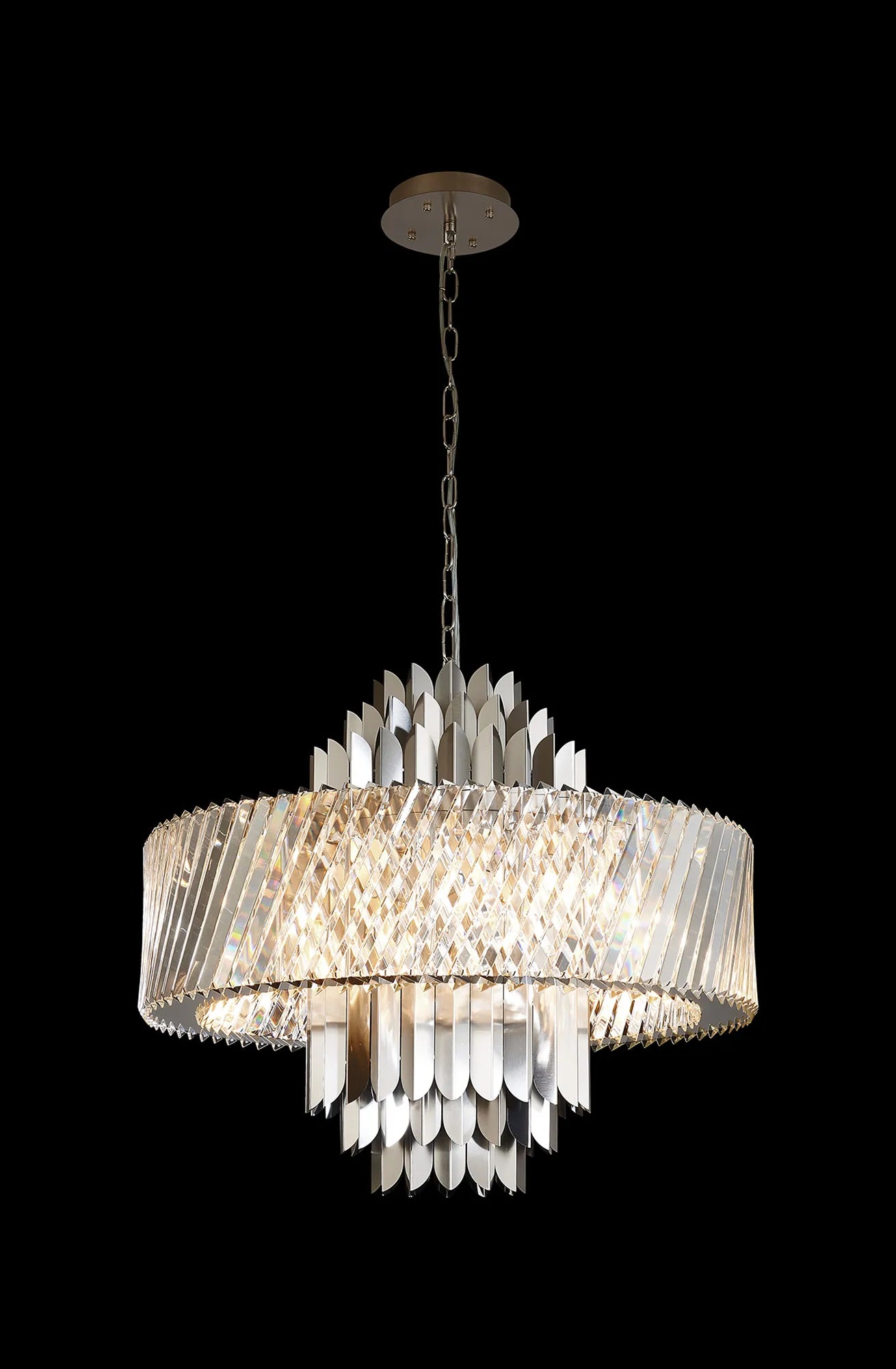 Lola 70cm Chandelier Art Deco Style Pendant, 13 x E14