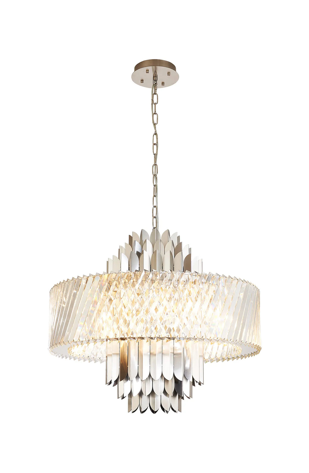 Lola 70cm Chandelier Art Deco Style Pendant, 13 x E14