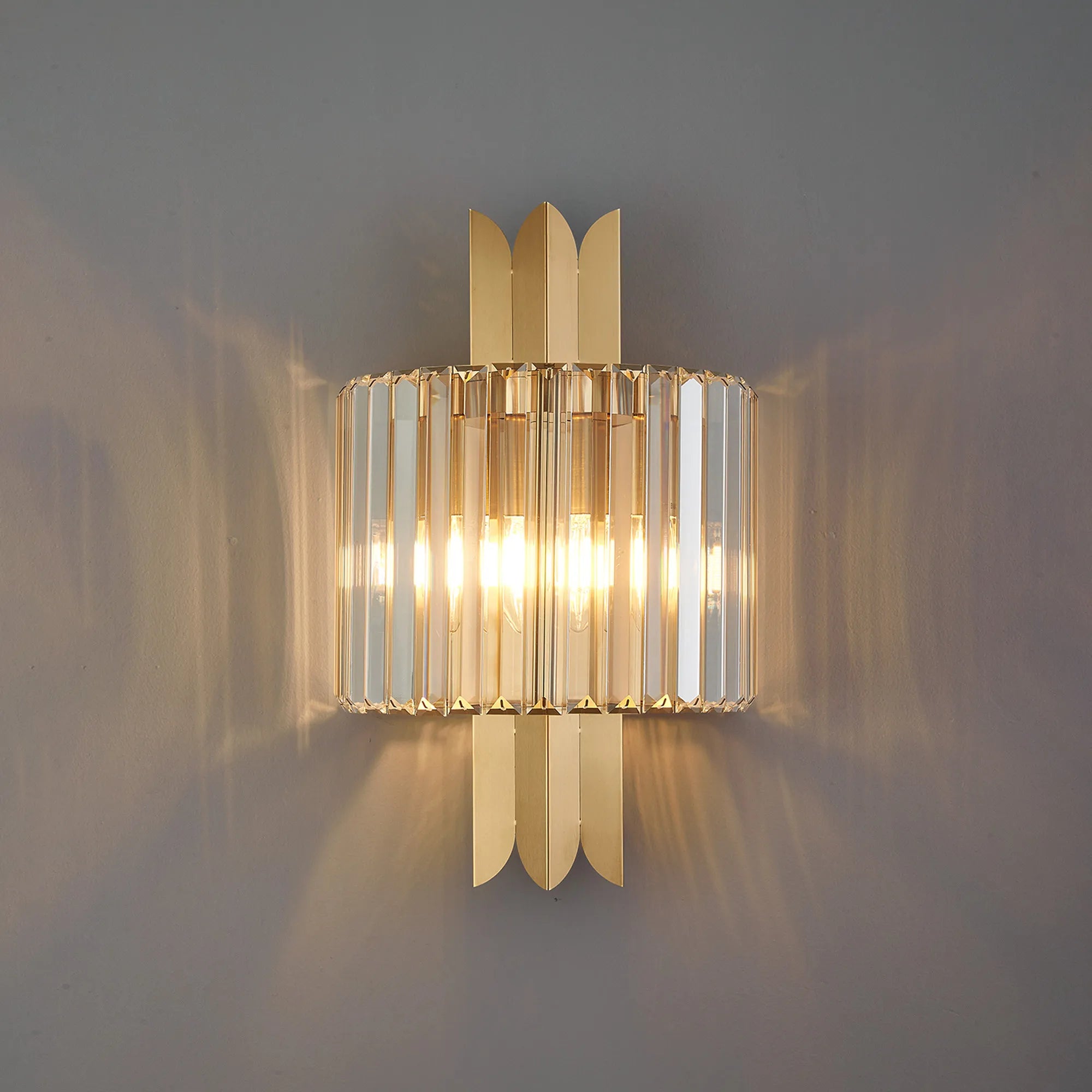 Lola Art Deco Style Wall Light, 2 x E14