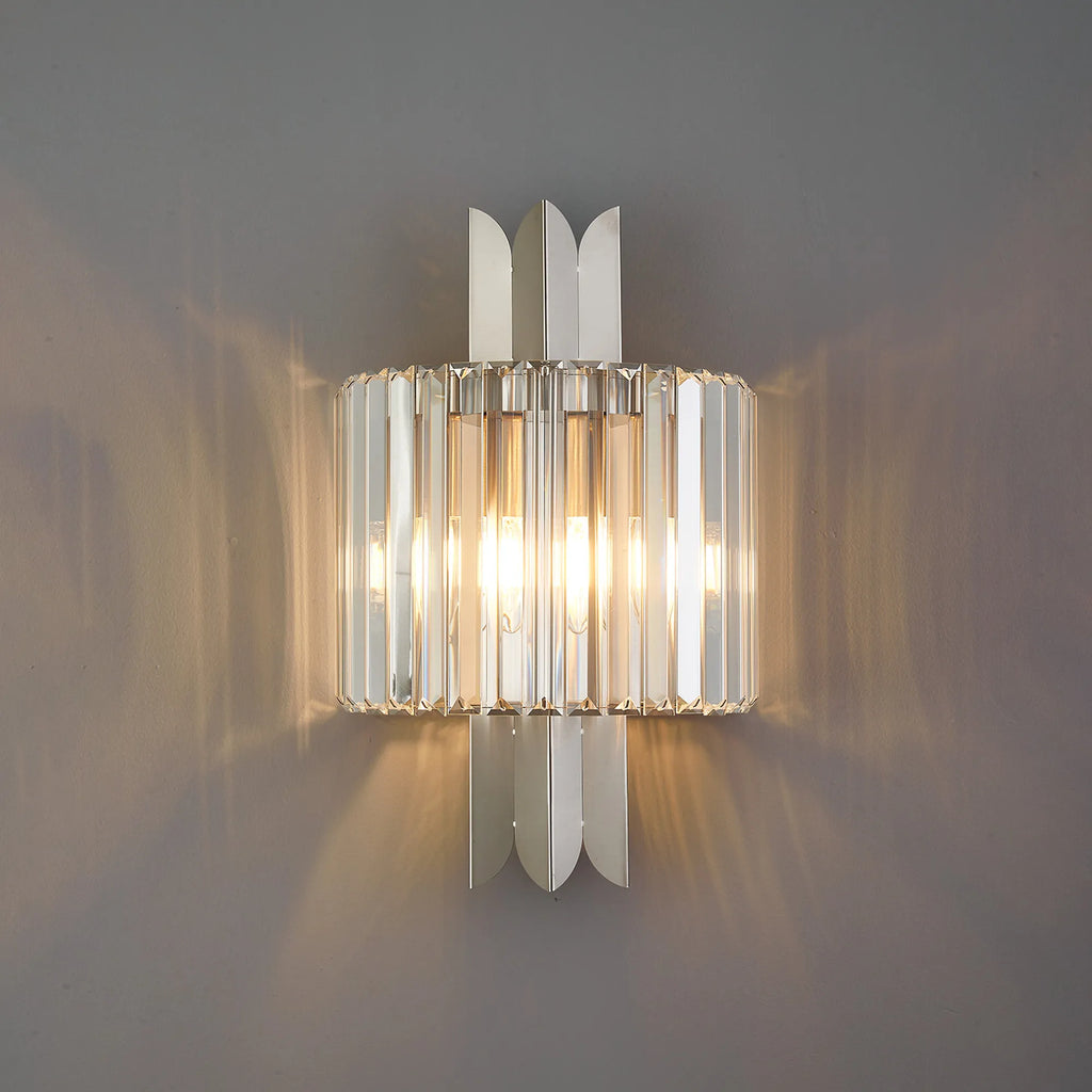 Lola Art Deco Style Wall Light, 2 x E14