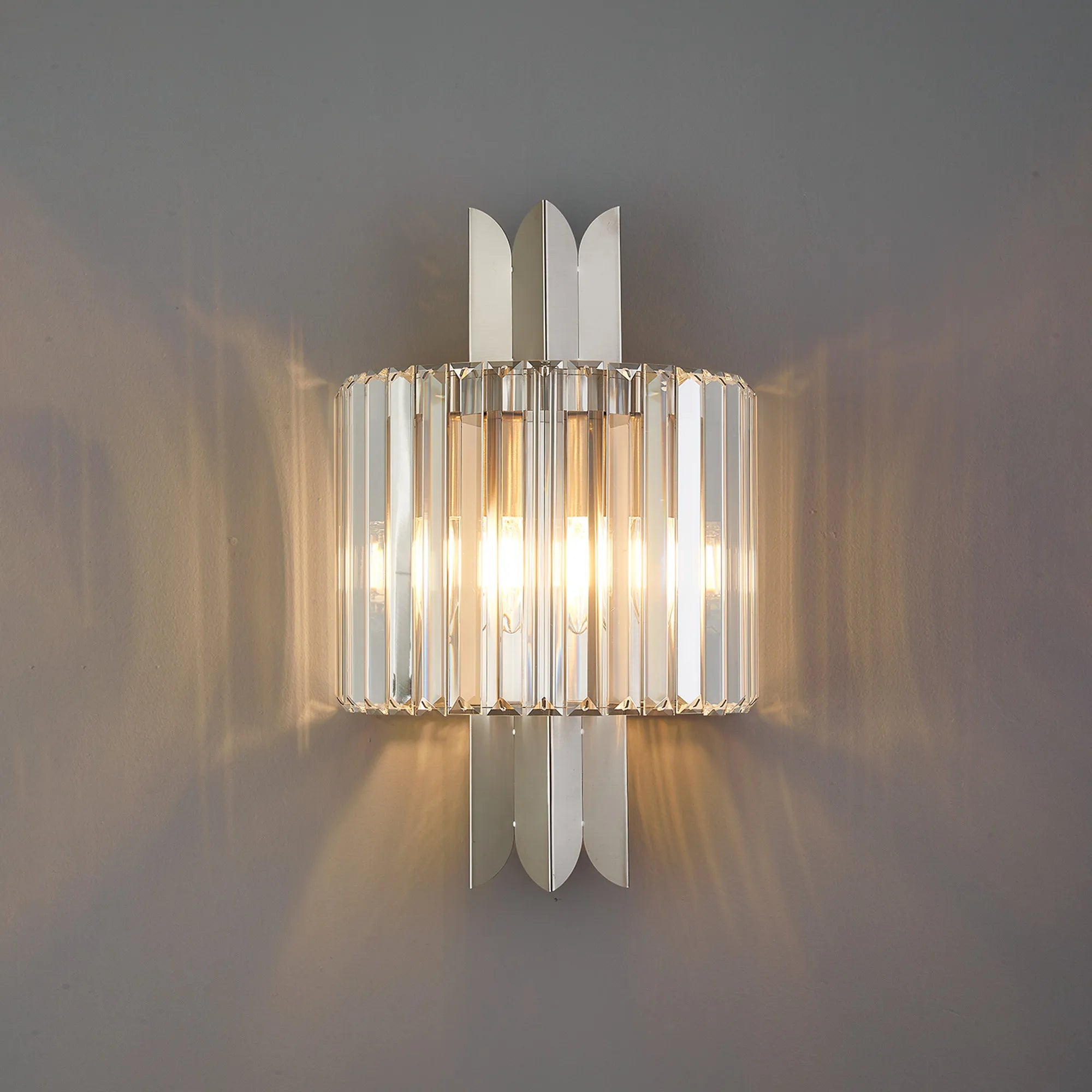 Lola Art Deco Style Wall Light, 2 x E14