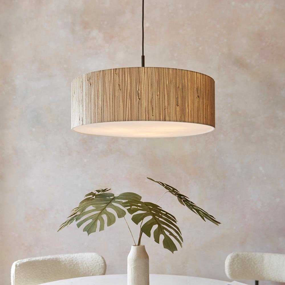 Endon - Longshore Large Seagrass 3 Light pendant. 3 x E27 - Luminosity Designs Ltd