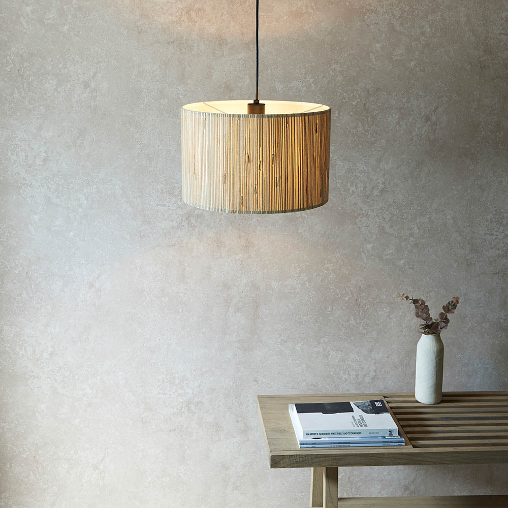 Endon - Longshore Single Seagrass Pendant. 1 x E27 - Luminosity Designs Ltd