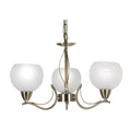 Luanda 3 Light Victorian Style Pendant with Metal Frame and Frosted Glass (Oaks 1063/3) - Luminosity Designs Ltd