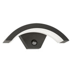 Oaks Lighting - Lubon Exterior Wall Light With a Curved Diffuser and PIR Motion Sensor (174 DG Oaks) - Luminosity Designs Ltd