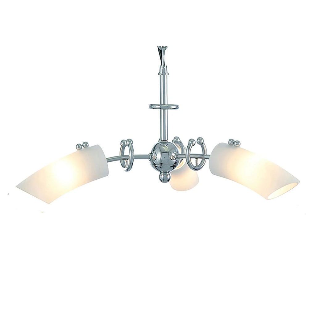 Diyas - Lucia Pendant 3 Light G9 Polished Chrome/Frosted Glass (Diyas IL20231) - Luminosity Designs Ltd
