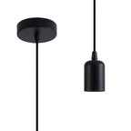 Luminosity Designs Ltd - Luminosity Single Modern Pendant with 1m Braided Cable and Deep Shade Ring for Thick Glass - Luminosity Designs Ltd
