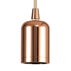Luminosity Designs Ltd - Luminosity Single Modern Pendant with 1m Braided Cable and Deep Shade Ring for Thick Glass - Luminosity Designs Ltd